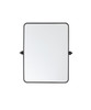 Elegant Décor MR6A2024SIL Soft corner pivot mirror 20x24 inch in silver