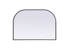 Elegant Decor MR1B4230BLK Metal Frame Arch Mirror 42x30 Inch in Black