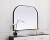 Elegant Decor MR1B4230BLK Metal Frame Arch Mirror 42x30 Inch in Black