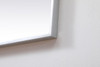 Elegant Decor MR44242S Metal Frame Square Mirror 42 inch in Silver