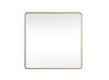 Elegant Decor MR804242BR Soft corner metal square mirror 42x42 inch in Brass Elegant Decor MR804242BR Soft corner metal square mirror 42x42 inch in Brass