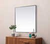 Elegant Decor MR44848BK Metal Frame Square Mirror 48 inch in Black