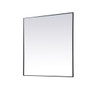 Elegant Decor MR44848BK Metal Frame Square Mirror 48 inch in Black