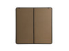 Elegant Decor MR804848BK Soft corner metal square mirror 48x48 inch in Black