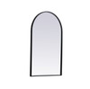 Elegant Decor MR1A2236BLK Metal Frame Arch Mirror 22x36 Inch in Black