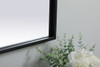 Elegant Decor MR1A2436BLK Metal Frame Arch Mirror 24x36 Inch in Black