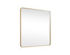 Elegant Decor MR804848BR Soft corner metal square mirror 48x48 inch in Brass