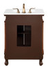 Elegant Kitchen and Bath VF-1007-VW 27 inch Single Bathroom vanity in Brown with ivory white engineered marble Elegant Kitchen and Bath VF-1007-VW 27 inch Single Bathroom vanity in Brown with ivory white engineered marble