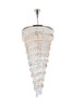 Elegant Lighting 1201SR36PN/RC Sydney 36.5 inch spiral crystal chandelier in polished nickel