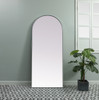 Elegant Decor MR1A3276SIL Metal Frame Arch Full Length Mirror 32x76 Inch in Silver