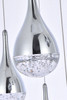 Elegant Lighting 3816D36C Amherst 36 inch LED chandelier in chrome