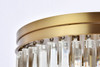 Elegant Lighting 1201F20SG/RC Sydney 20 inch round crystal flush mount in satin gold