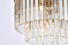 Elegant Lighting 1201F20SG/RC Sydney 20 inch round crystal flush mount in satin gold