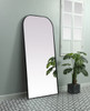 Elegant Decor MR1B3572BLK Metal Frame Arch Full Length Mirror 35x72 Inch in Black