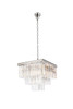 Elegant Lighting 1201S22PN/RC Sydney 21.5 inch square crystal chandelier in polished nickel