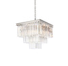 Elegant Lighting 1201S22PN/RC Sydney 21.5 inch square crystal chandelier in polished nickel
