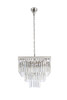 Elegant Lighting 1201S22PN/RC Sydney 21.5 inch square crystal chandelier in polished nickel