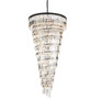 Elegant Lighting 1201SR36MB/RC Sydney 36.5 inch spiral crystal chandelier in matte black