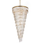 Elegant Lighting 1201SR36SG/RC Sydney 36.5 inch spiral crystal chandelier in satin gold