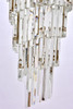 Elegant Lighting 1201SR36SG/RC Sydney 36.5 inch spiral crystal chandelier in satin gold