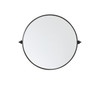 Elegant Décor MR6B24SIL Round pivot mirror 24 inch in silver