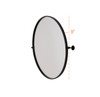 Elegant Décor MR6B24SIL Round pivot mirror 24 inch in silver