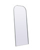 Elegant Decor MR1B3276SIL Metal Frame Arch Full Length Mirror 32x76 Inch in Silver