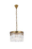 Elegant Lighting 1208D16SG/RC Sydney 16 inch round crystal pendant in satin gold