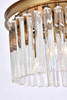 Elegant Lighting 1208D16SG/RC Sydney 16 inch round crystal pendant in satin gold