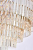 Elegant Lighting 1201D44SG/RC Sydney 44 inch round crystal chandelier in satin gold