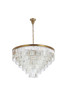 Elegant Lighting 1201D44SG/RC Sydney 44 inch round crystal chandelier in satin gold