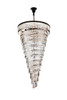 Elegant Lighting 1201SR48MB/RC Sydney 48 inch spiral crystal chandelier in matte black