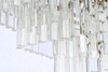 Elegant Lighting 1201S34SG/RC Sydney 34 inch square crystal chandelier in satin gold