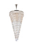 Elegant Lighting 1201SR48PN/RC Sydney 48 inch spiral crystal chandelier in polished nickel