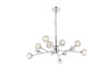 Elegant Lighting 3509D35C Graham 12 Light Pendant in Chrome