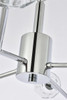 Elegant Lighting 3509D35C Graham 12 Light Pendant in Chrome