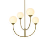 Living District LD814D30SG Nyomi 30 inch chandelier in Satin Gold