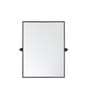 Elegant Décor MR6E2024SIL Rectangle pivot mirror 24x20 inch in silver