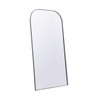 Elegant Decor MR1B3566SIL Metal Frame Arch Full Length Mirror 35x66 Inch in Silver