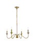 Living District LD5006D30SG Rohan 30 inch chandelier in Satin Gold
