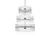 Elegant Lighting 6200G36L3C Serephina 36 inch 3 tiers crystal round chandelier light in chrome