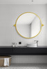 Elegant Décor MR6B24BLK Round pivot mirror 24 inch in black