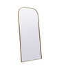 Elegant Decor MR1B3572BRS Metal Frame Arch Full Length Mirror 35x72 Inch in Brass