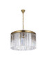 Elegant Lighting 1208D26SG/RC Sydney 26 inch round crystal chandelier in satin gold