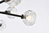 Elegant Lighting 3509D29BK Graham 10 Light Pendant in Black