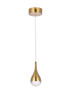 Elegant Lighting 3801D4SG Amherst 5 inch LED pendant in satin gold