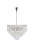 Elegant Lighting 1201S34PN/RC Sydney 34 inch square crystal chandelier in polished nickel