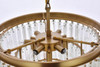 Elegant Lighting 1201D20SG/RC Sydney 20 inch round crystal chandelier in satin gold