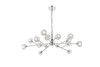 Elegant Lighting 3509D42C Graham 15 Light Pendant in Chrome