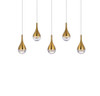 Elegant Lighting 3805D33SG Amherst 34 inch LED pendant in satin gold